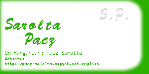 sarolta pacz business card